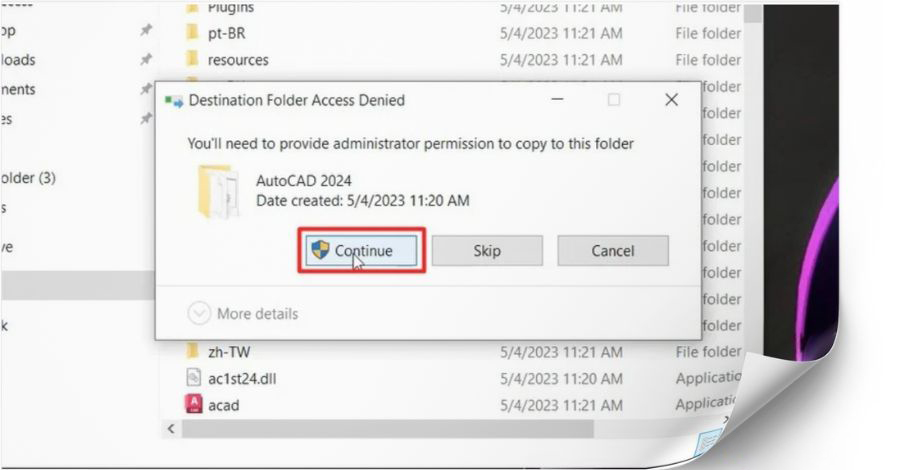 Autodesk Autocad 2024 Chọn Continue Là Hoàn Thành
