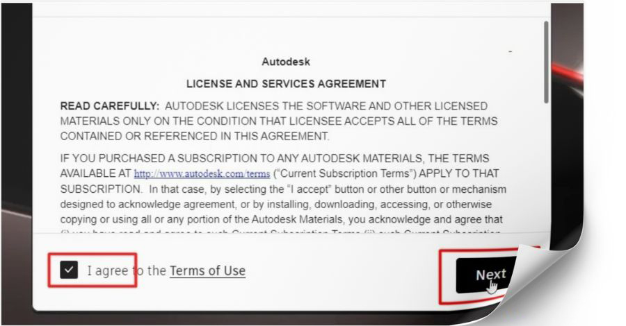 Autodesk Autocad 2024 Tích Chọn I Agree Sau đó Nhấn Nex